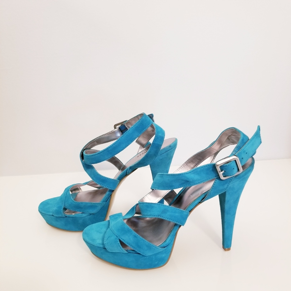 Nine West Strappy Heel Turquoise 9.5
